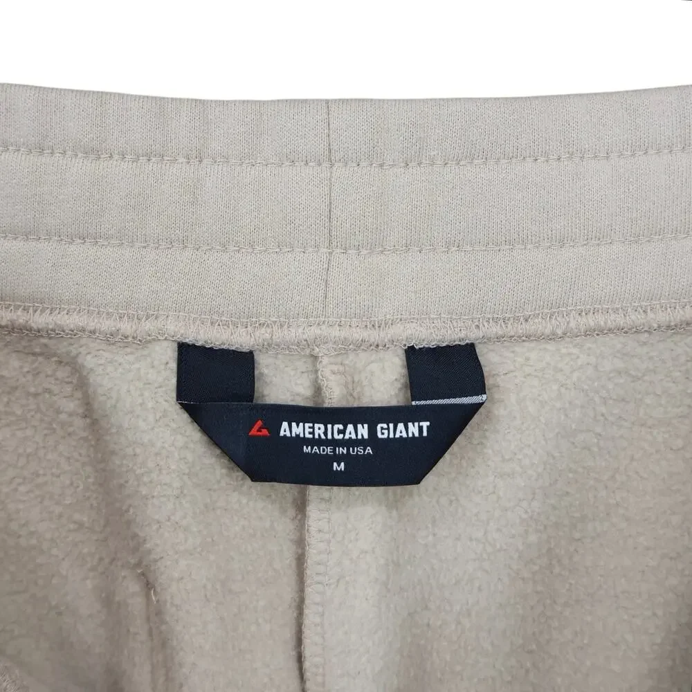 NWOT American Giant Men's Classic Sweatpant Jogger Cobblestone Tan Size Medium